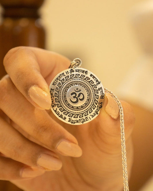 925 silver mahamritunjaya mantra pendant necklace