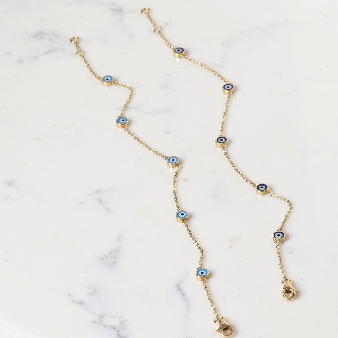 Evil eye chain bracelet