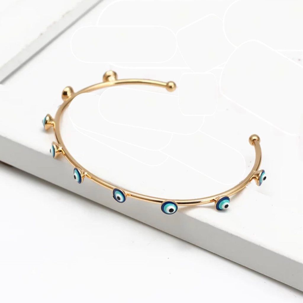 Evil eye cuff bracelet