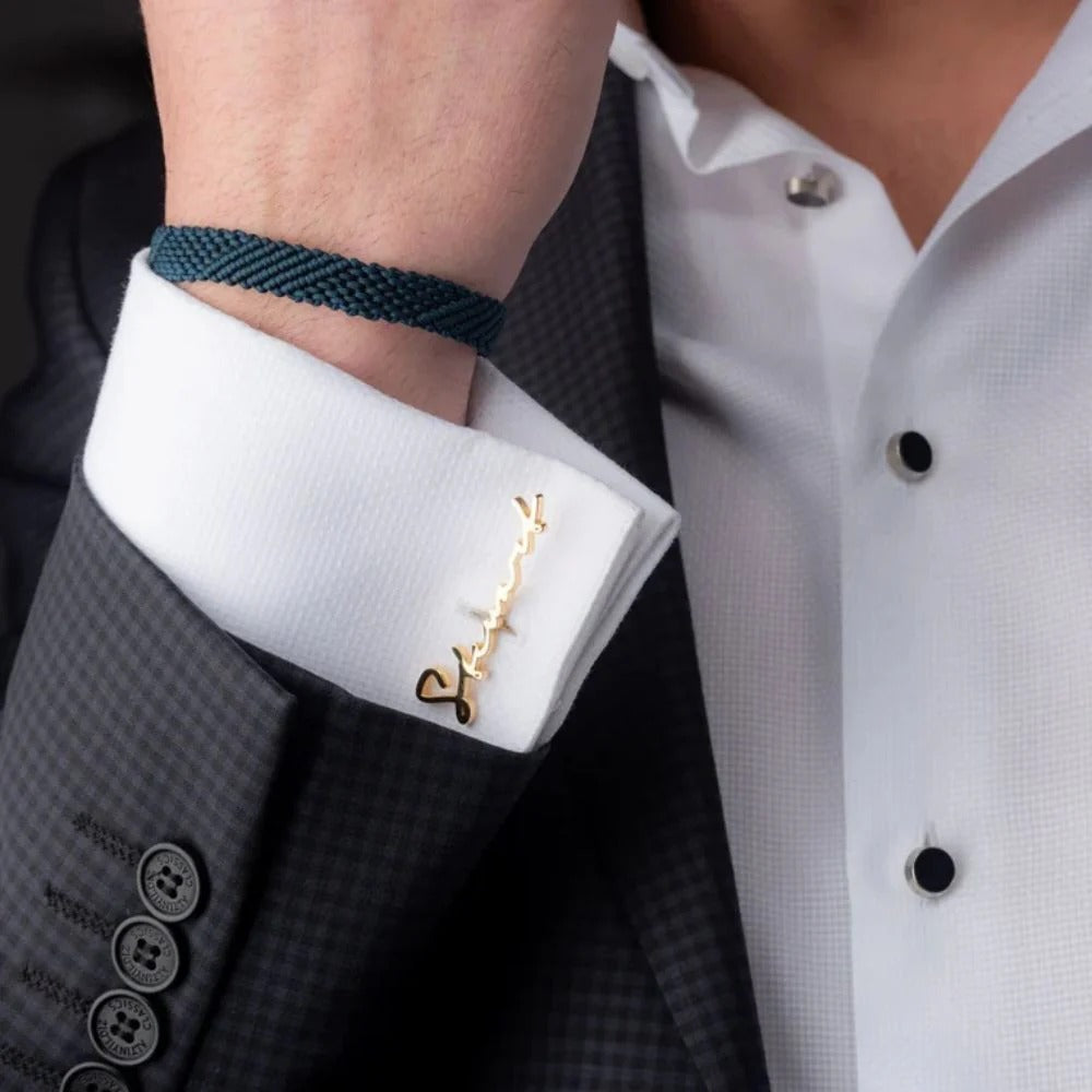Personalized Signature Style Wedding Cufflinks