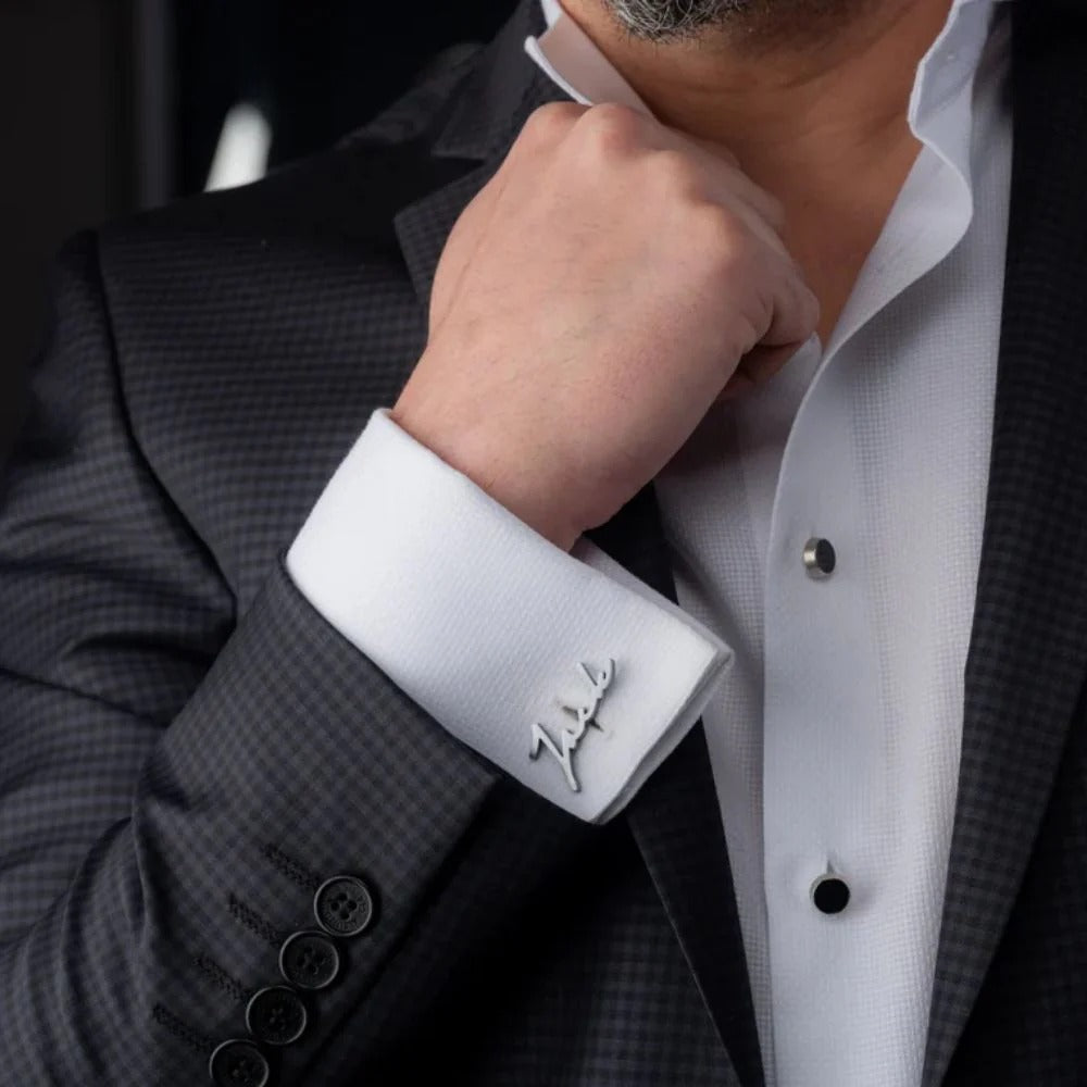 Personalized Signature Style Wedding Cufflinks