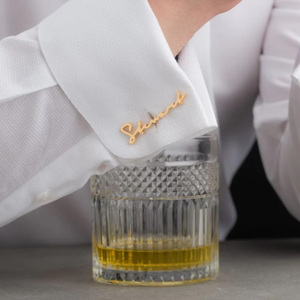 Personalized Signature Style Wedding Cufflinks