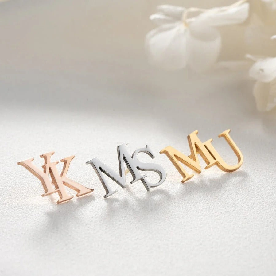 Personalized Initial Letters Brooch, Bride - Groomsmen
