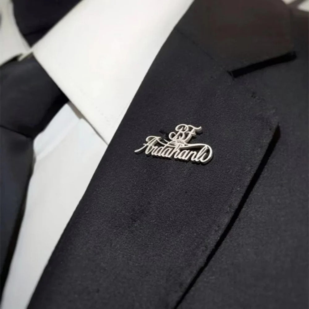 Custom Name Brooch Pin