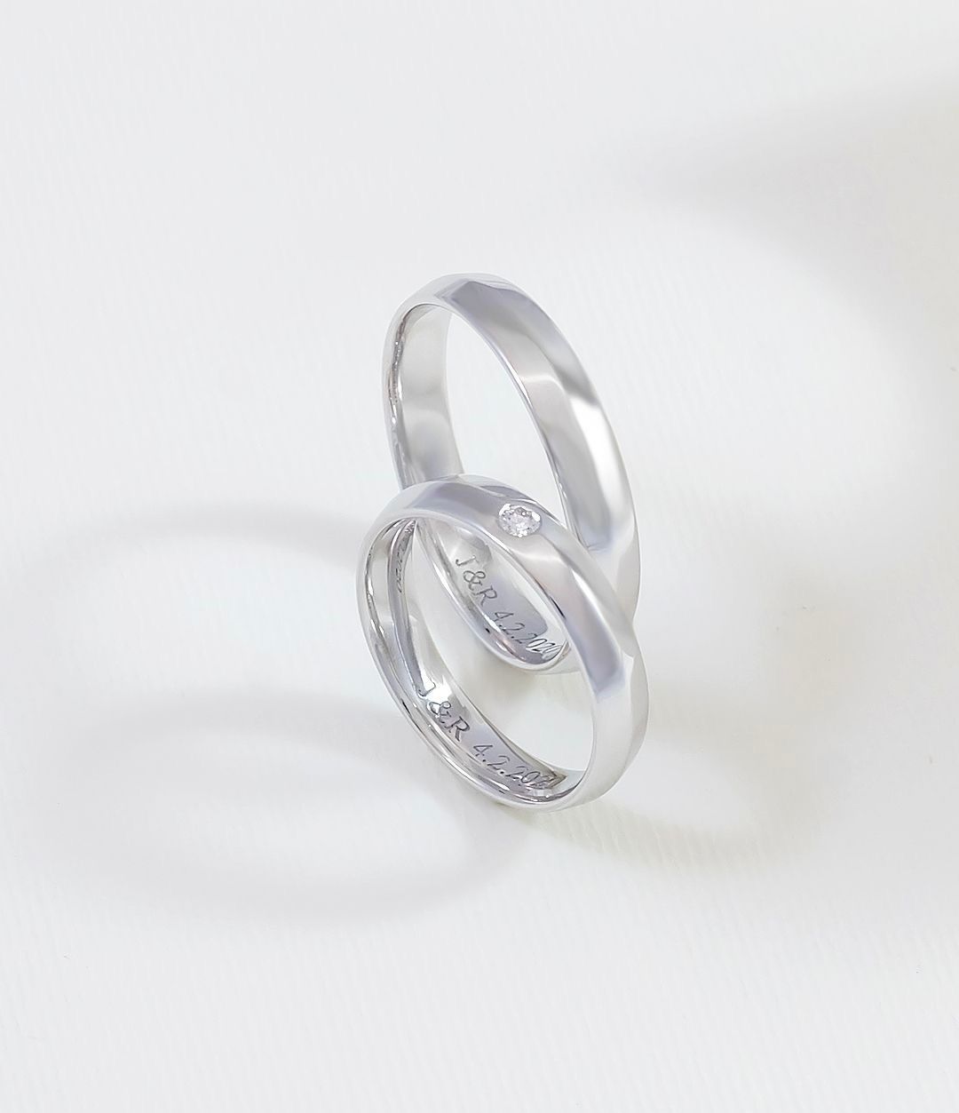 925 silver Customise couple ring