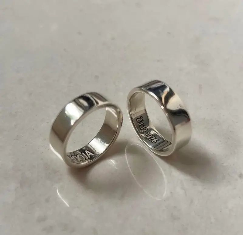 925 Silver Flat Band-Personalised