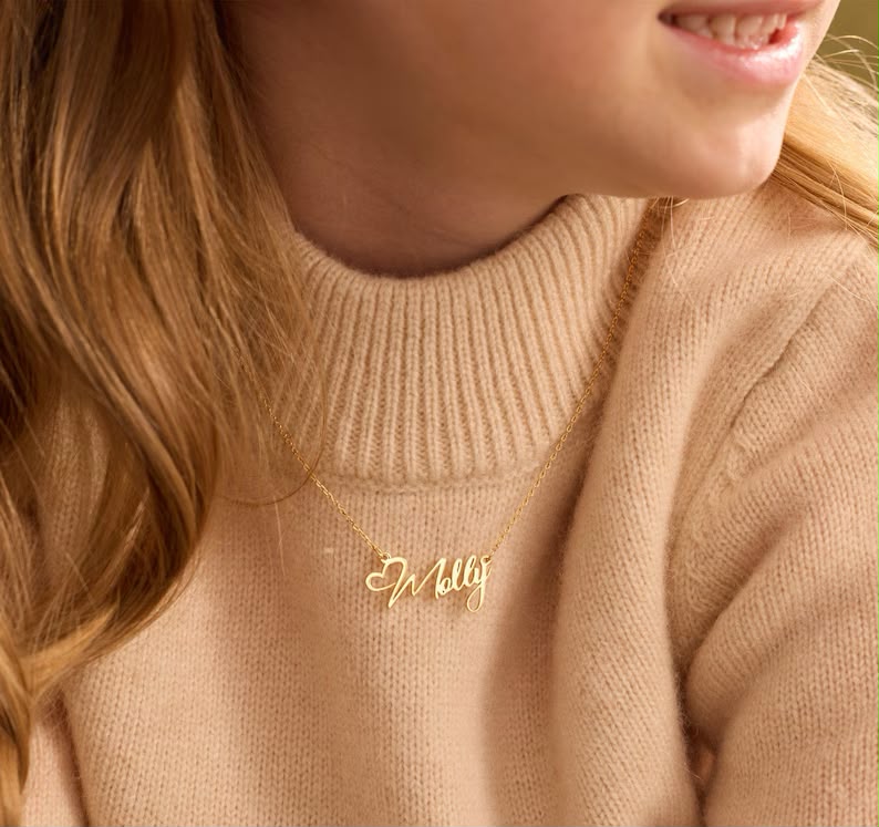 Personalized Custom Heart Name Necklace