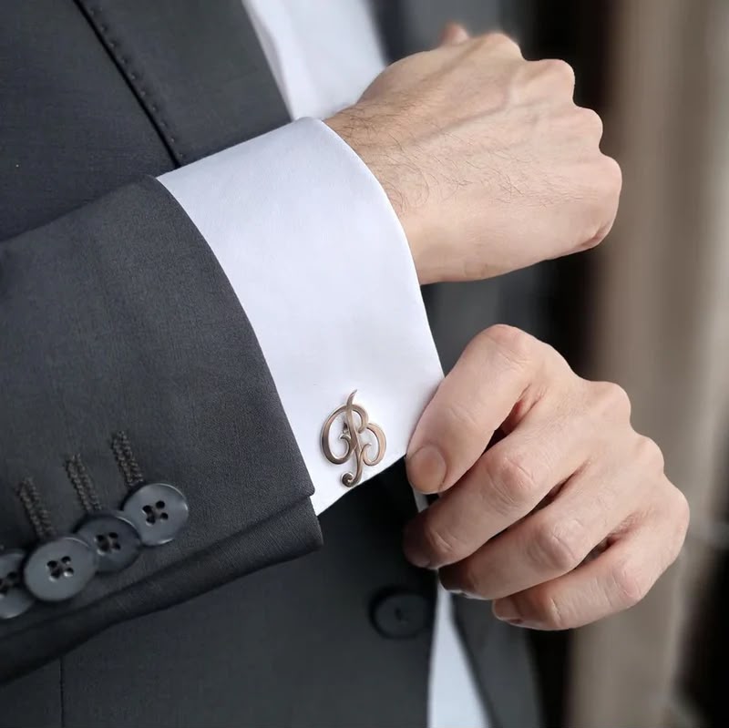 Single initials cufflinks