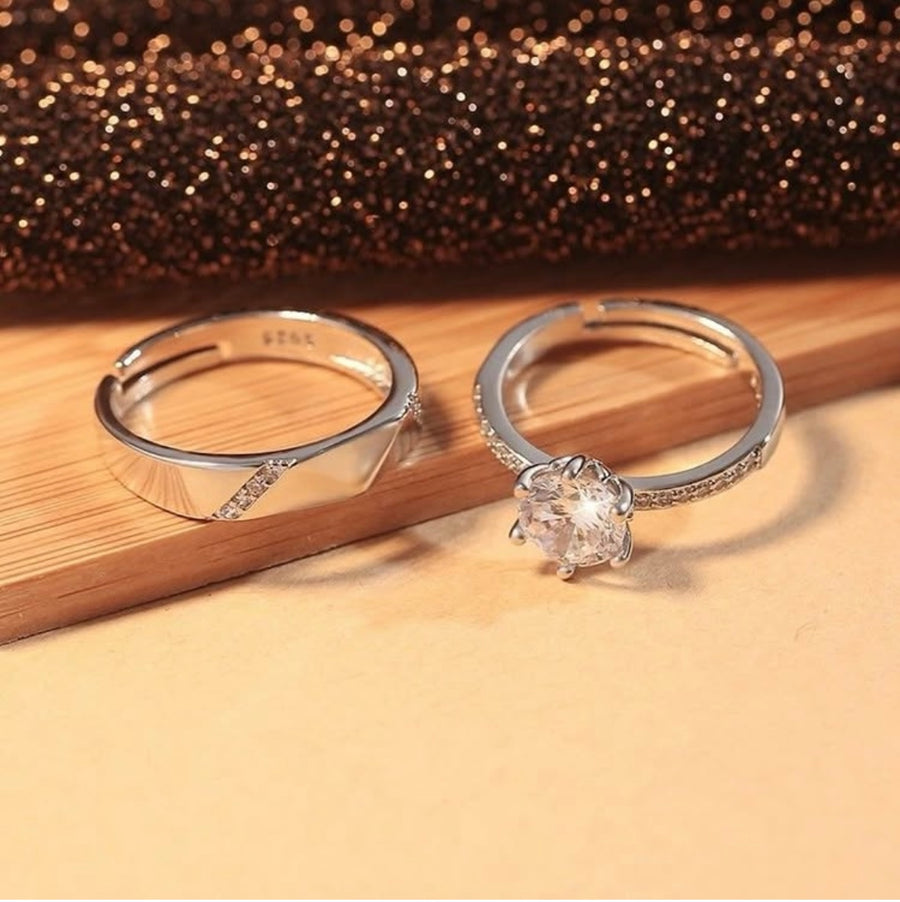 925 Silver  vow Couple Ring