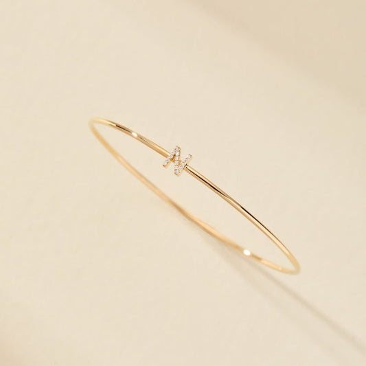 Bold initial cuff bracelet