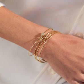 Bold initial cuff bracelet