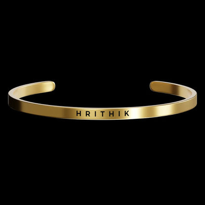 Personalized name cuff bracelet
