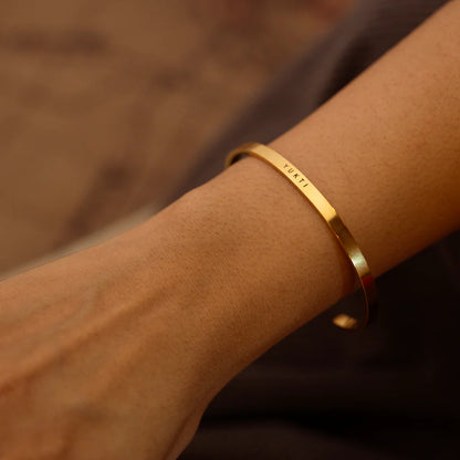 Personalized name cuff bracelet