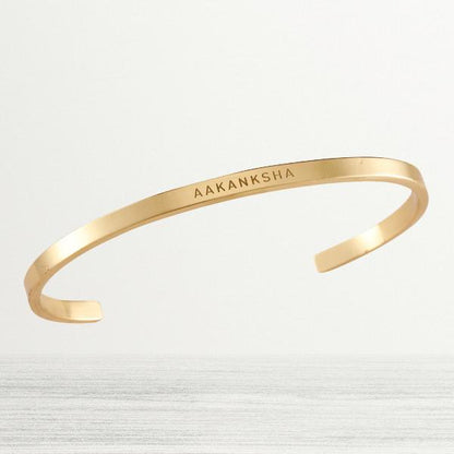 Personalized name cuff bracelet