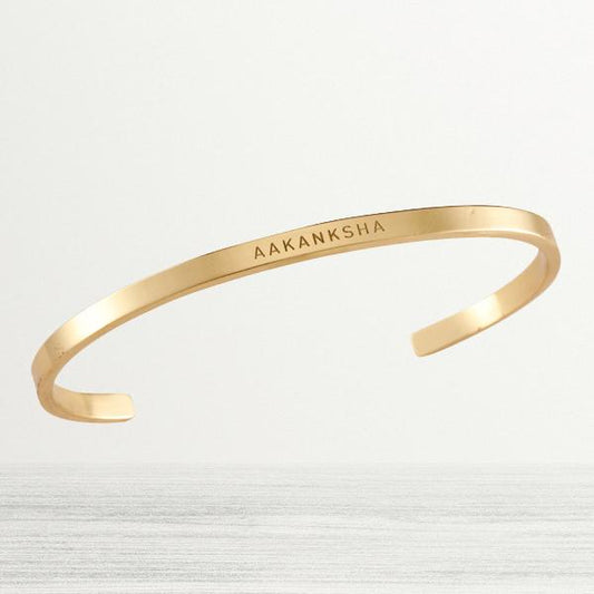 Personalized name cuff bracelet