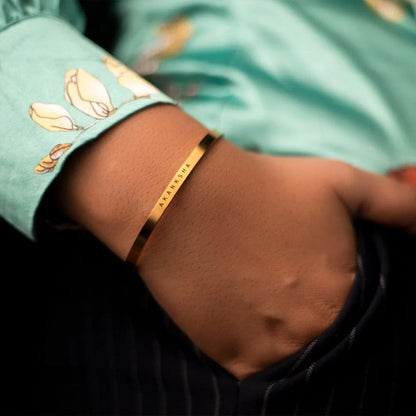 Personalized name cuff bracelet