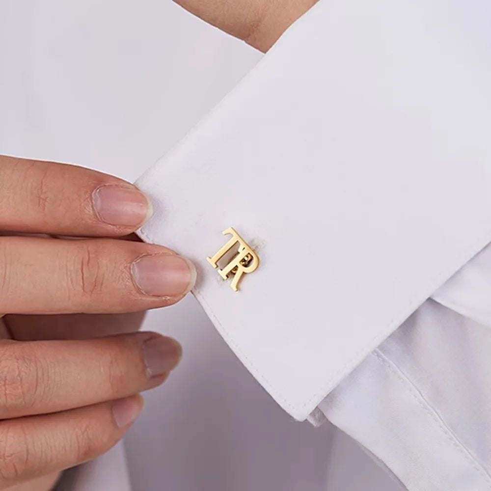 Personalized Initial Letter Name Cufflinks