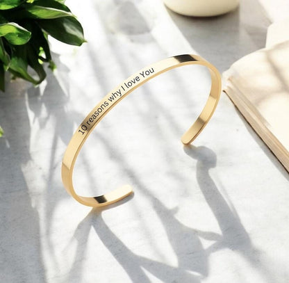 Personalized cuff bracelet