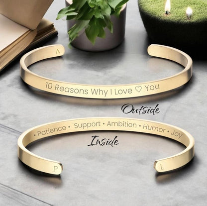 Personalized cuff bracelet