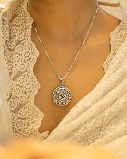 925 silver mahamritunjaya mantra pendant necklace