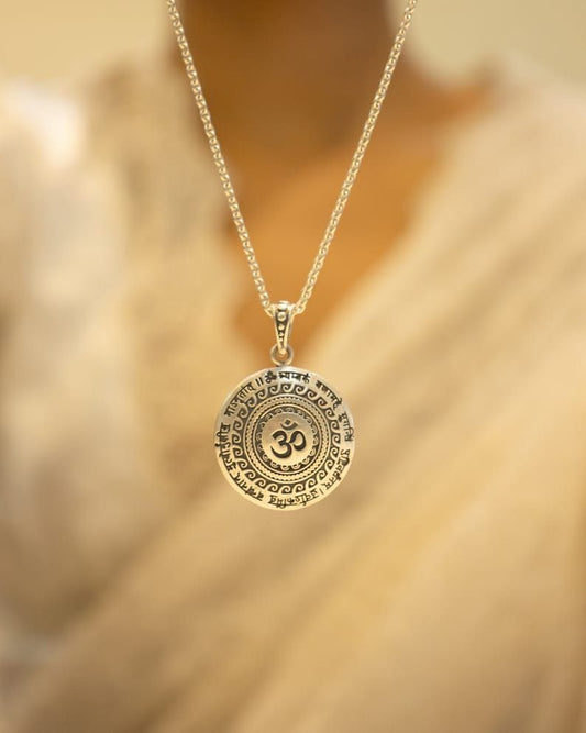 925 silver mahamritunjaya mantra pendant necklace