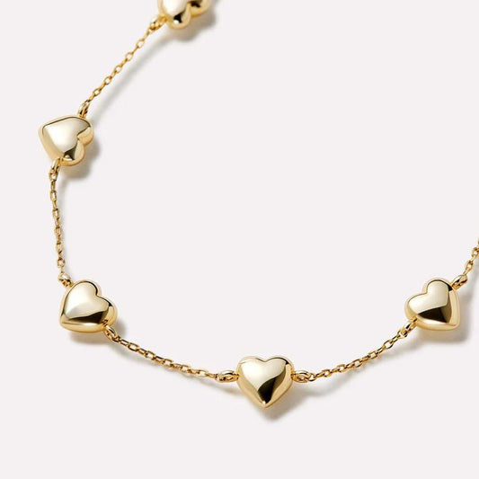 Heart to heart chain bracelet