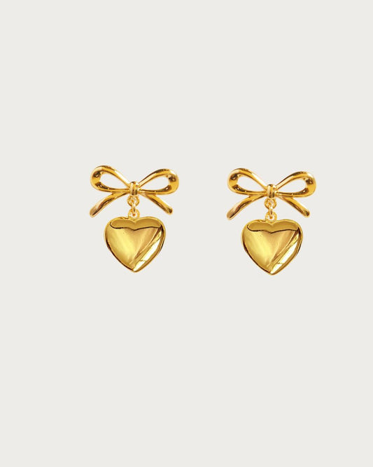 Bella heart knot earrings