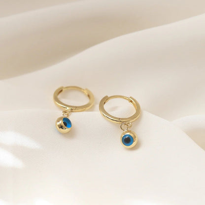 Evil eye drop earrings