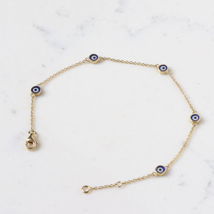 Evil eye chain bracelet