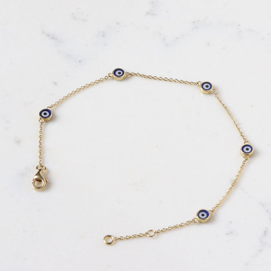 Evil eye chain bracelet