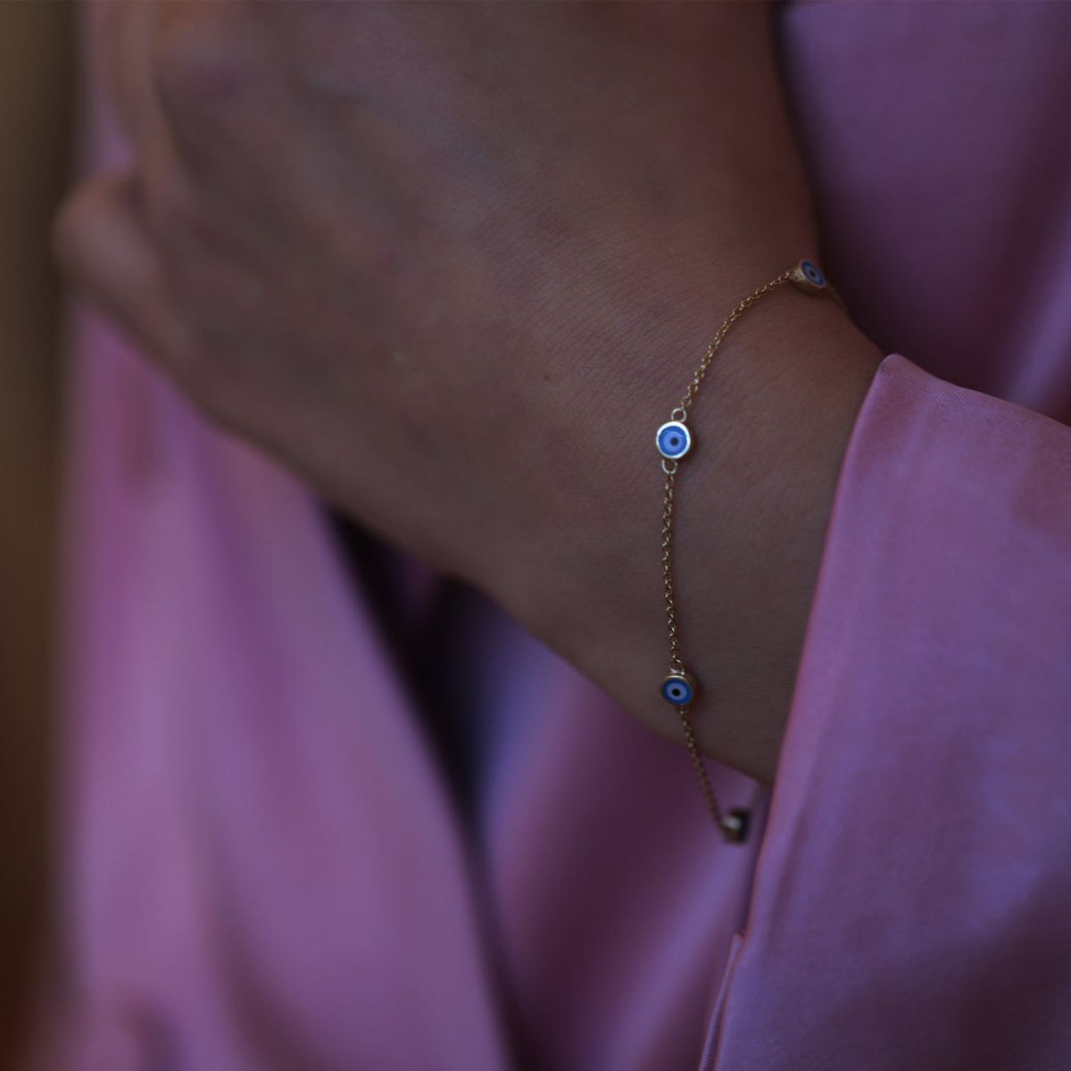 Evil eye chain bracelet