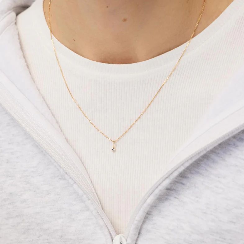 Birthstone drop necklace