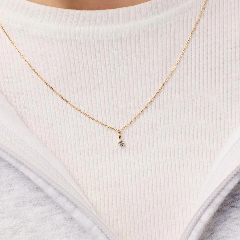 Birthstone drop necklace
