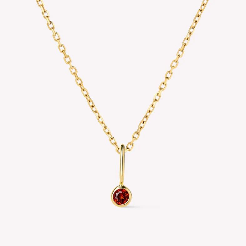 Birthstone drop necklace
