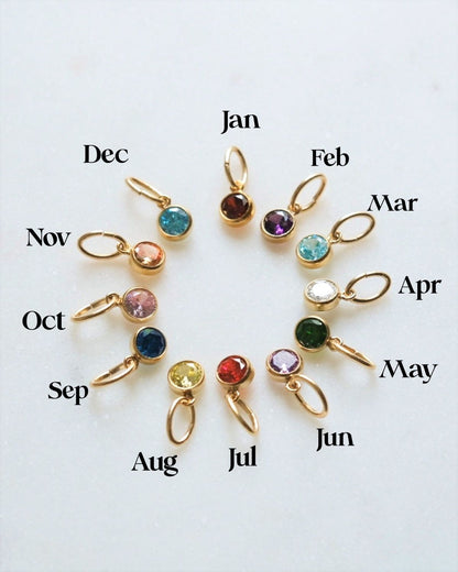 Birthstone drop necklace
