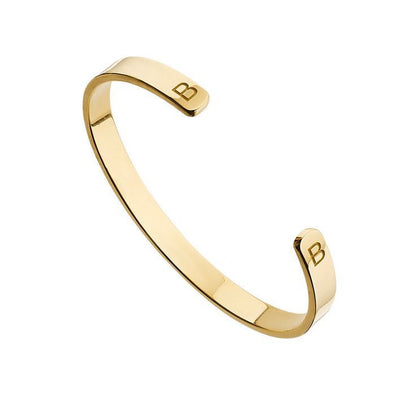 Bold initial cuff bracelet
