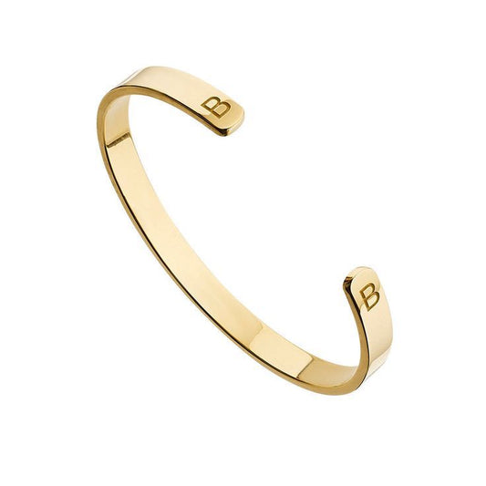 Bold initial cuff bracelet