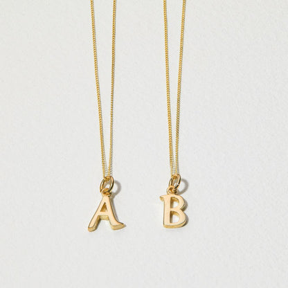 Initial letter necklace
