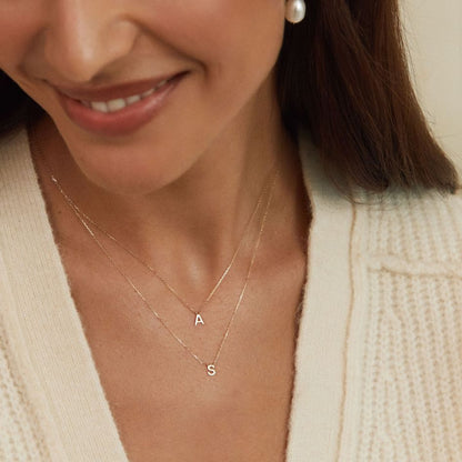 Initial letter necklace