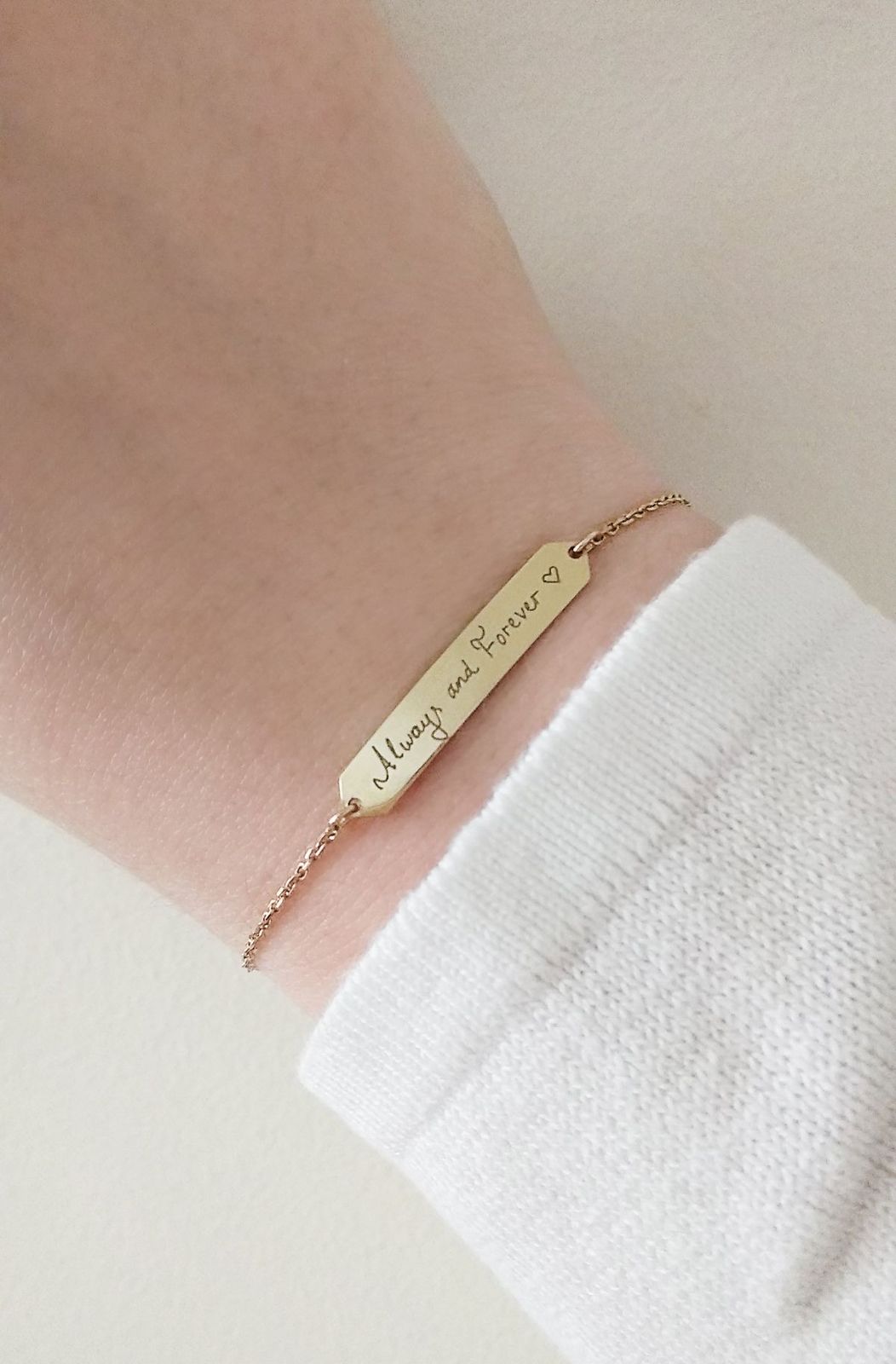 “Always and Forever” Engraved Bracelet