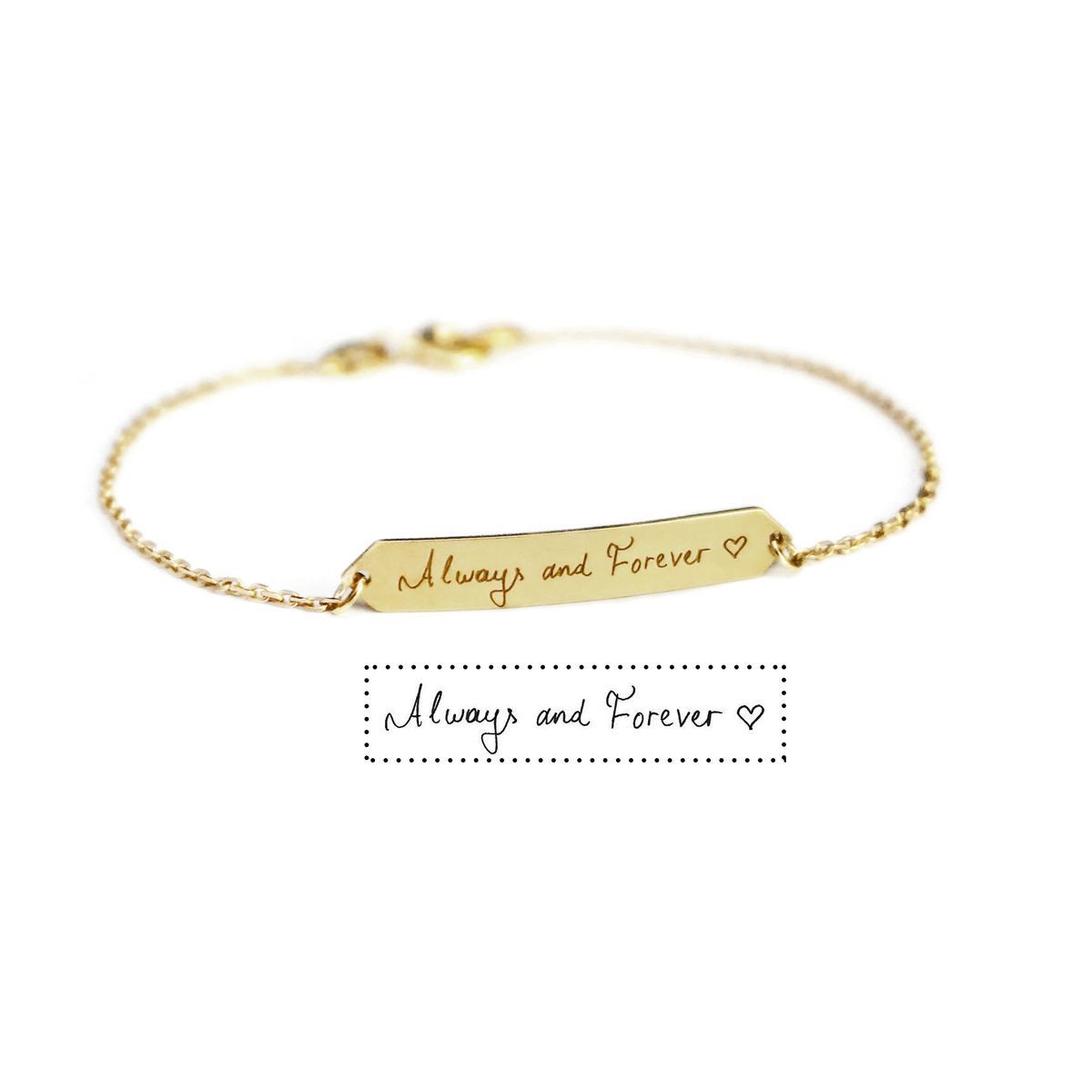“Always and Forever” Engraved Bracelet