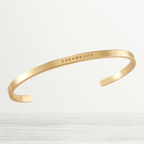 Personalized name cuff bracelet