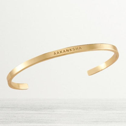 Personalized name cuff bracelet