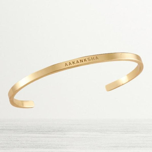 Personalized name cuff bracelet