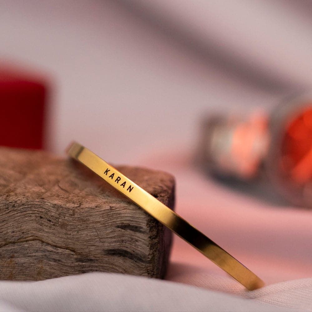 Personalized name cuff bracelet