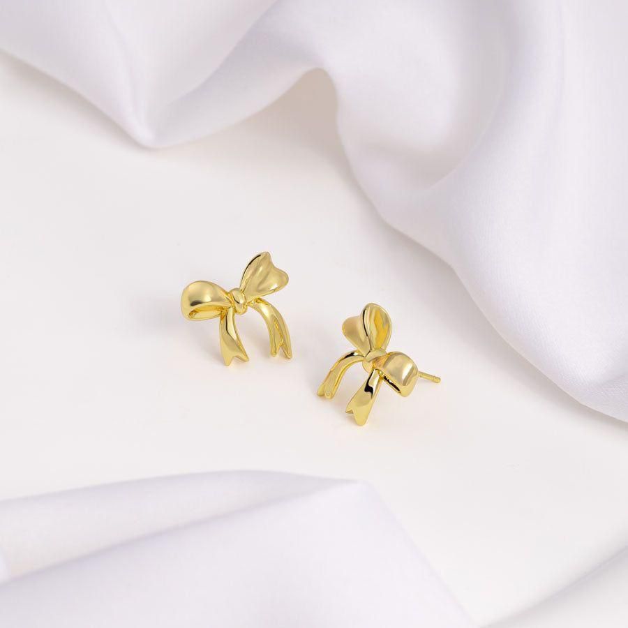 Bow stud earrings