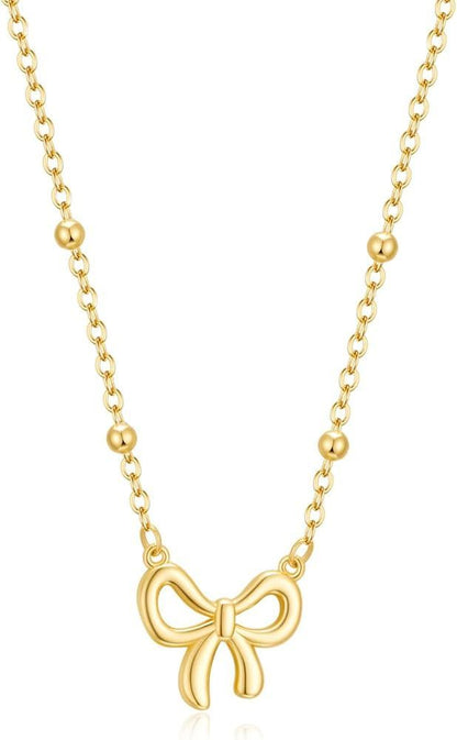 Bow pendant necklace