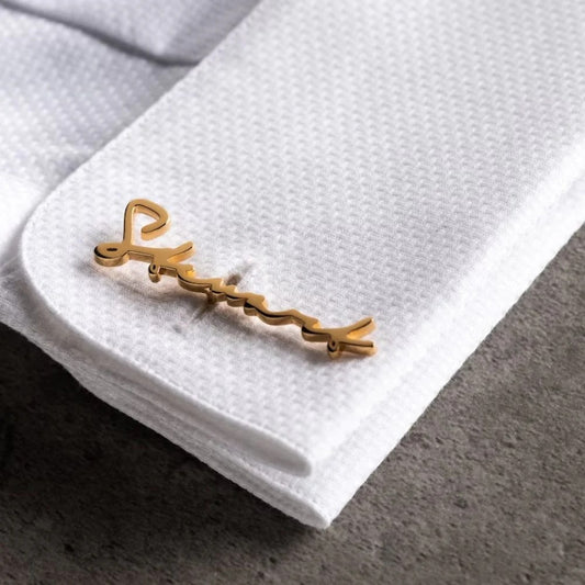 Personalized Signature Style Wedding Cufflinks
