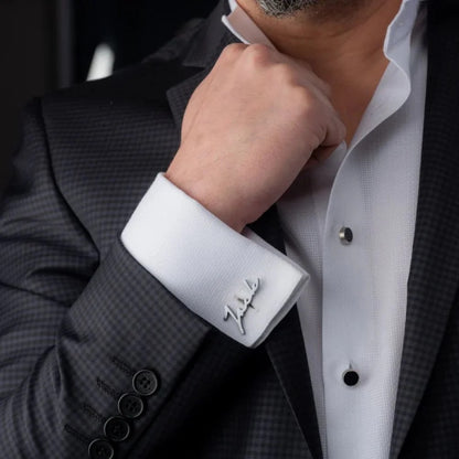 Personalized Signature Style Wedding Cufflinks