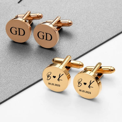 Personalized Initial Engraved Cufflink